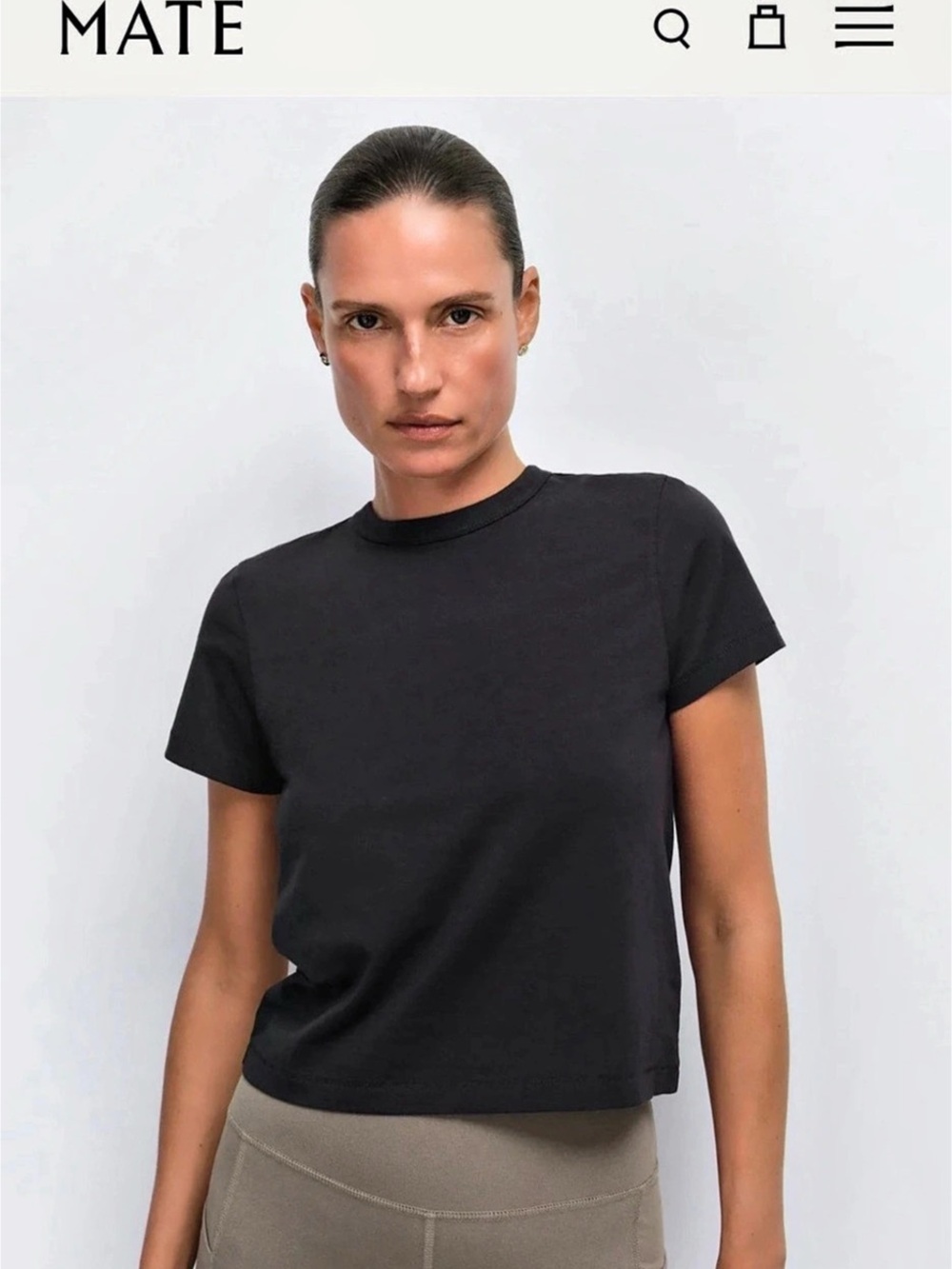 MATE organic Pima cotton shrunken tee Size Medium